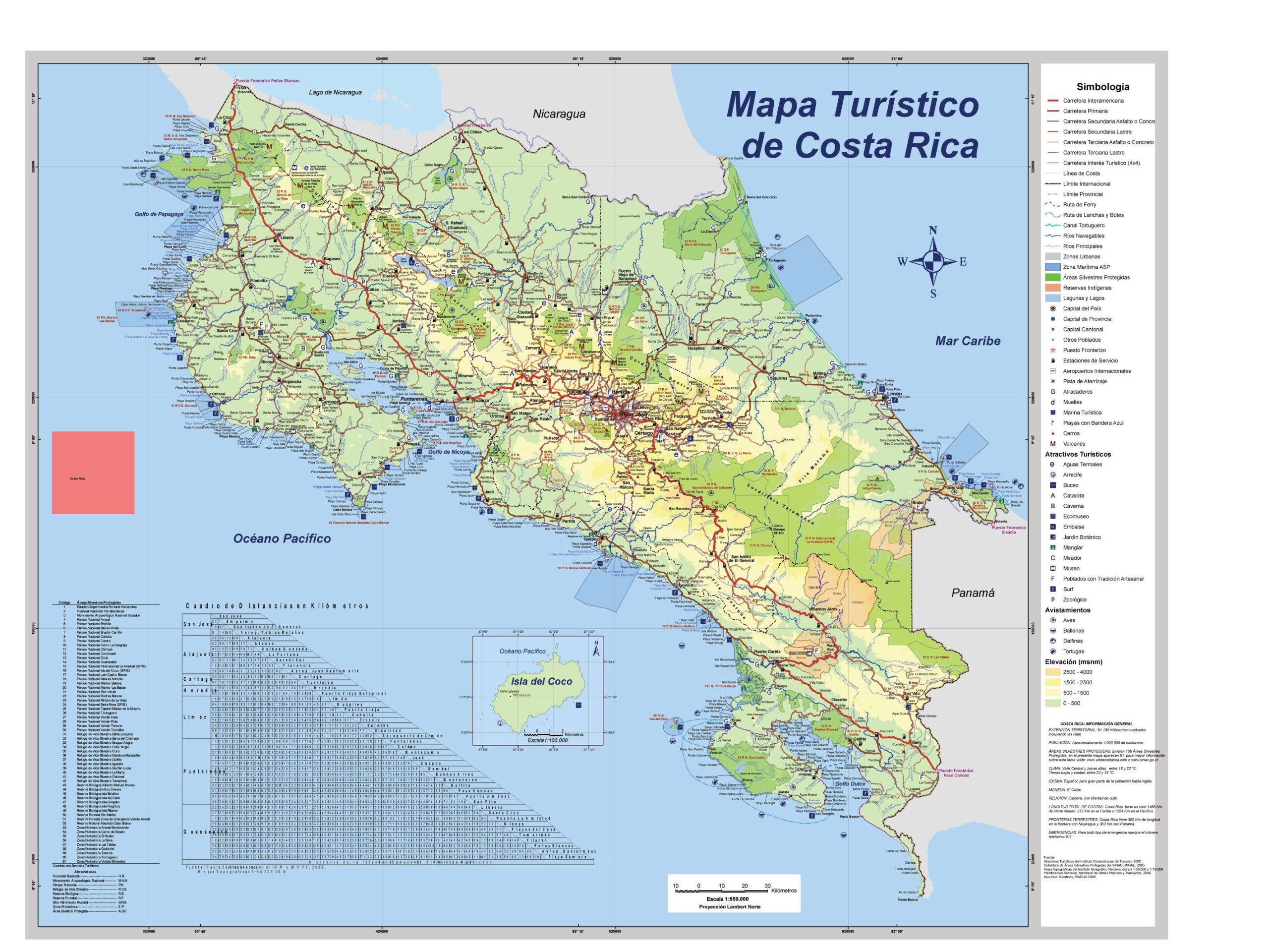 Printable Map Of Costa Rica  Adams Printable Map