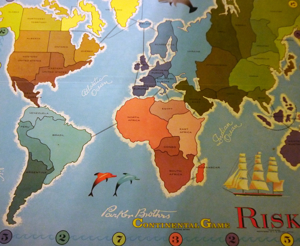 1963 Risk Board Game Map Top Hat Sasquatch Flickr