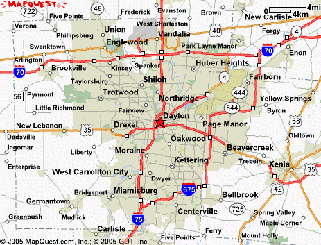 31 Dayton Ohio Map Maps Database Source