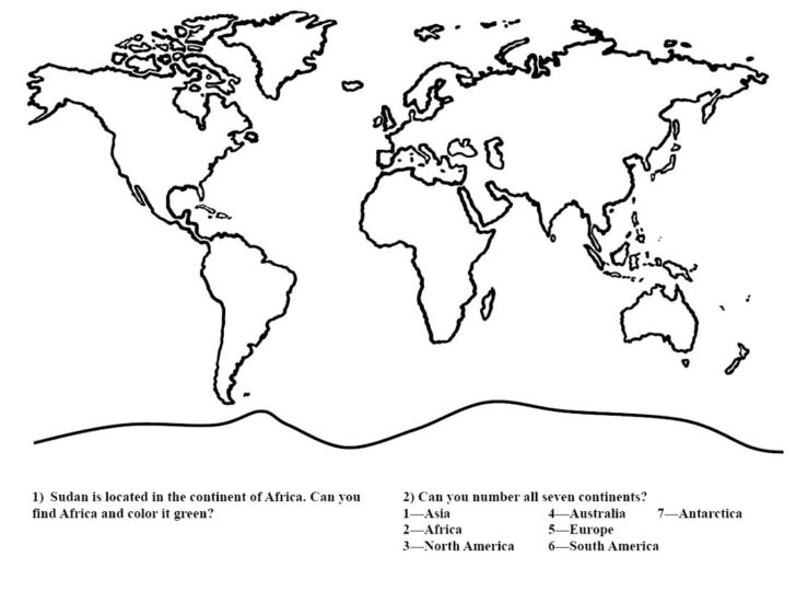 Printable Outline Map Of The Continents