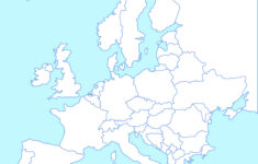 4 Best Black And White Printable Europe Map Printablee