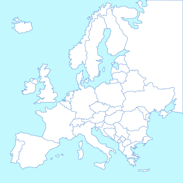 Europe Map Black And White
