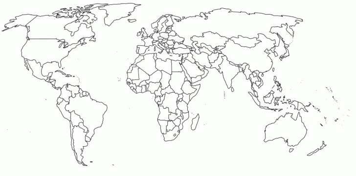 World Map Colorable