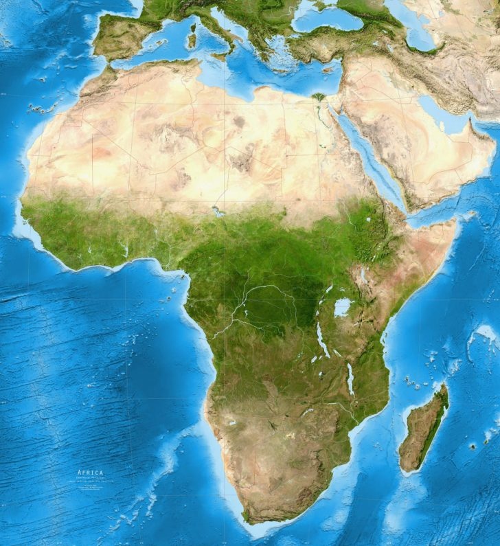 Africa Map Satellite View Campinglifestyle Printable Satellite Maps 
