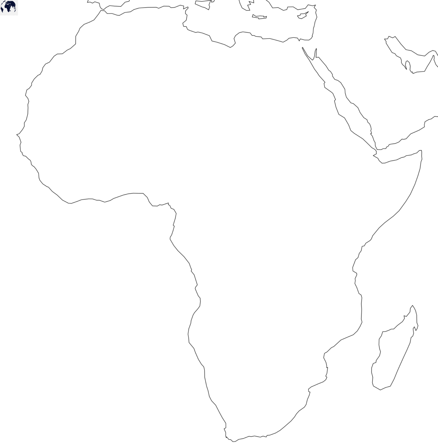 Africa Physical Map Blank Blank Map Of Africa Printable Outline Map