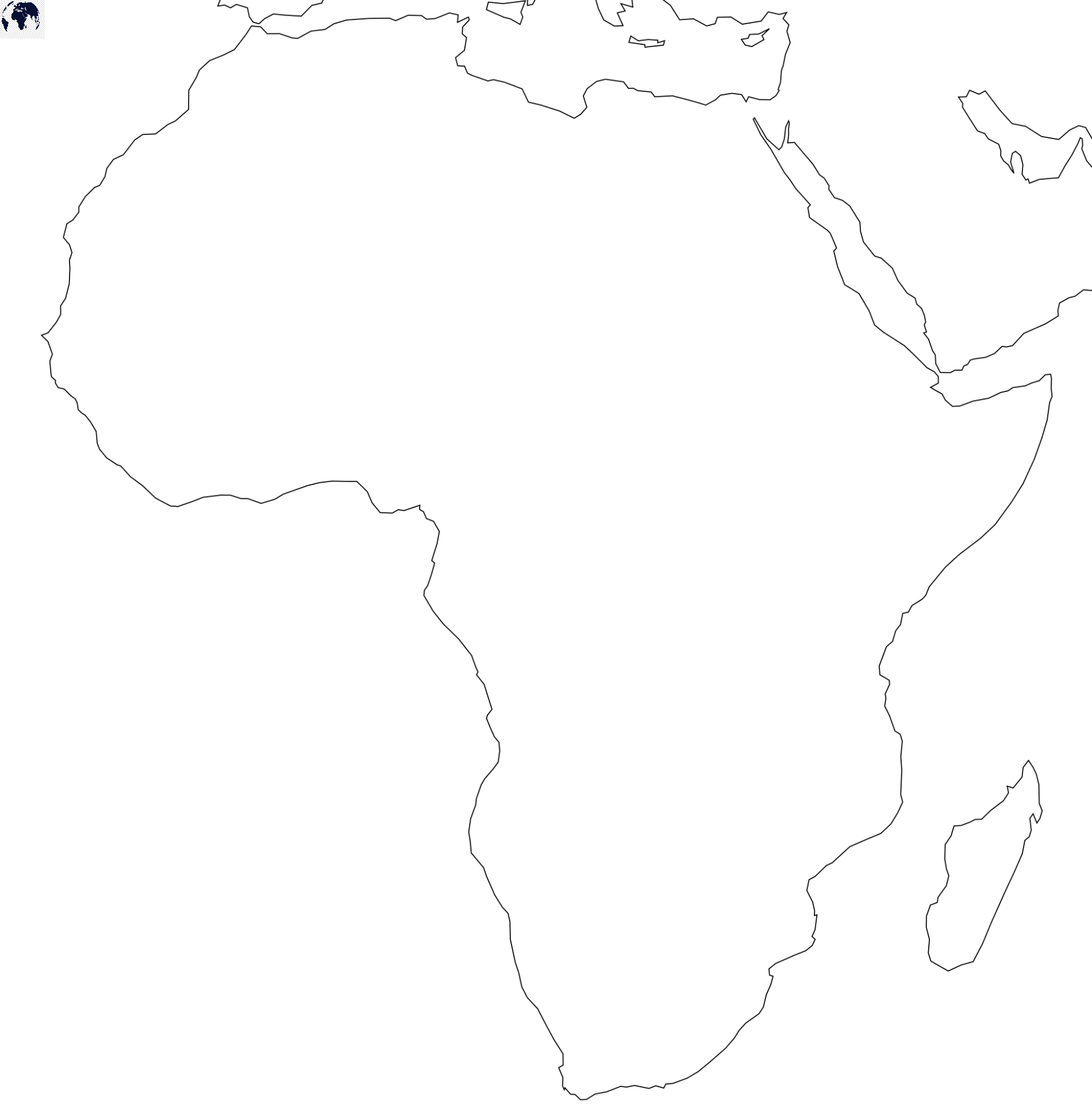 Africa Physical Map Blank Blank Map Of Africa Printable Outline Map 