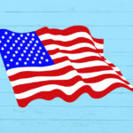 American Waving Flag SVG American Waving Flag Printable USA Etsy