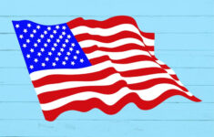 American Waving Flag SVG American Waving Flag Printable USA Etsy
