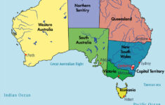 australia map with regions and their capitals vector image Australia Map With Regions And Their Capitals Vector Image