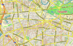 Berlin Germany PDF Vector Map City Plan Low Detailed for Small Print