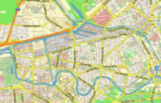 Berlin Germany PDF Vector Map City Plan Low Detailed for Small Print