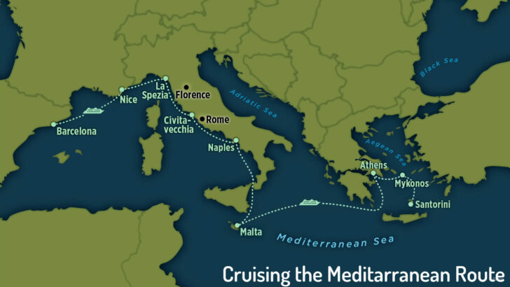 Mediterranea Sea Line Map