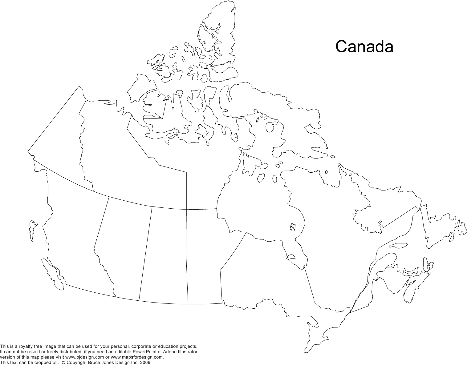 Blank Map Canada DEADRAWINGS