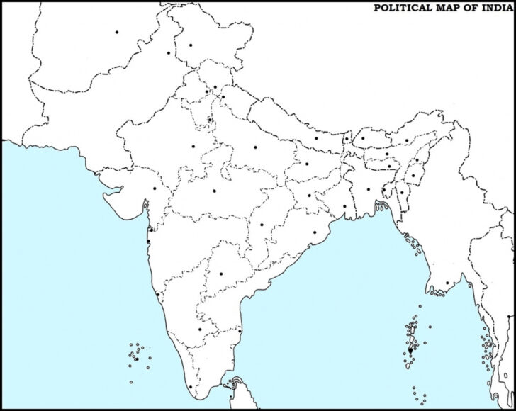 Free Printable Blank Political Map Of India