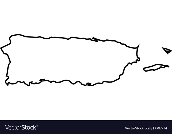 Free Puerto Rico Outline Map