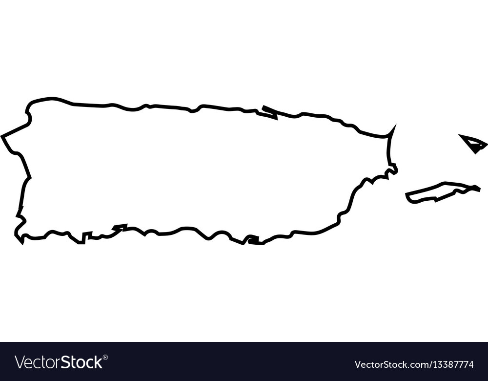 Blank Puerto Rico Map Outline