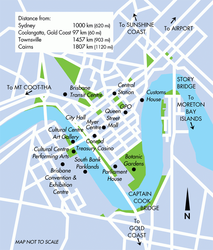 Brisbane Map Tourist Attractions ToursMaps