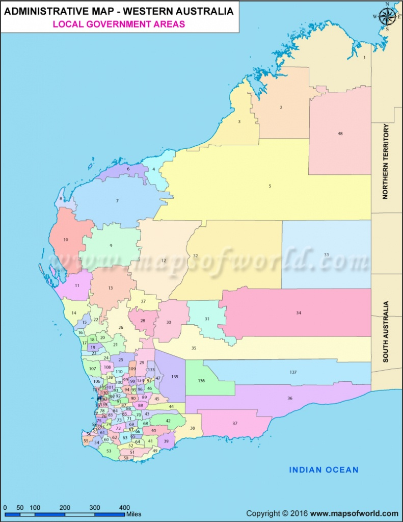 Buy Western Australia Local Government Areas Map Printable Map Of 