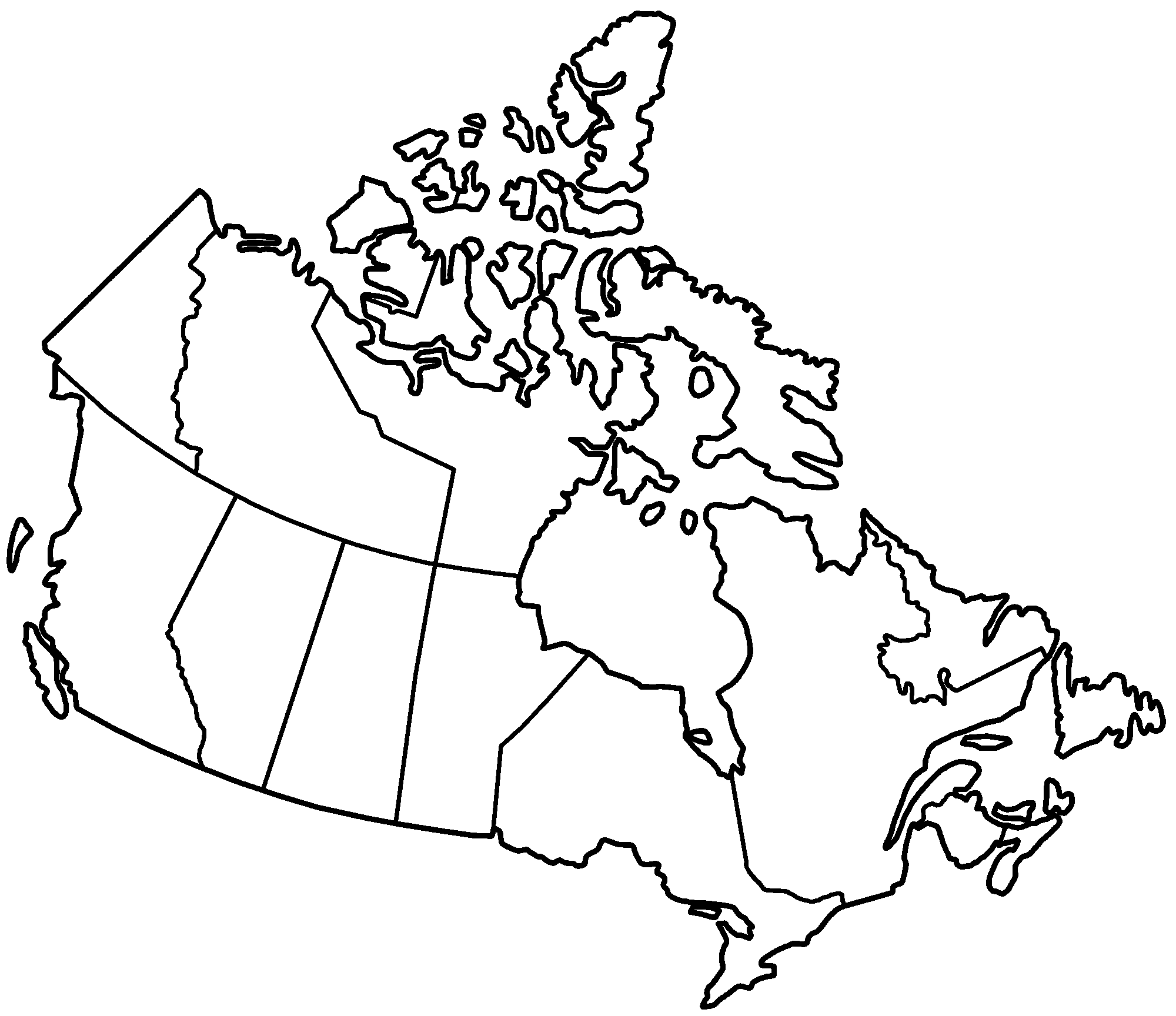 Canada Provinces Blank MapSof