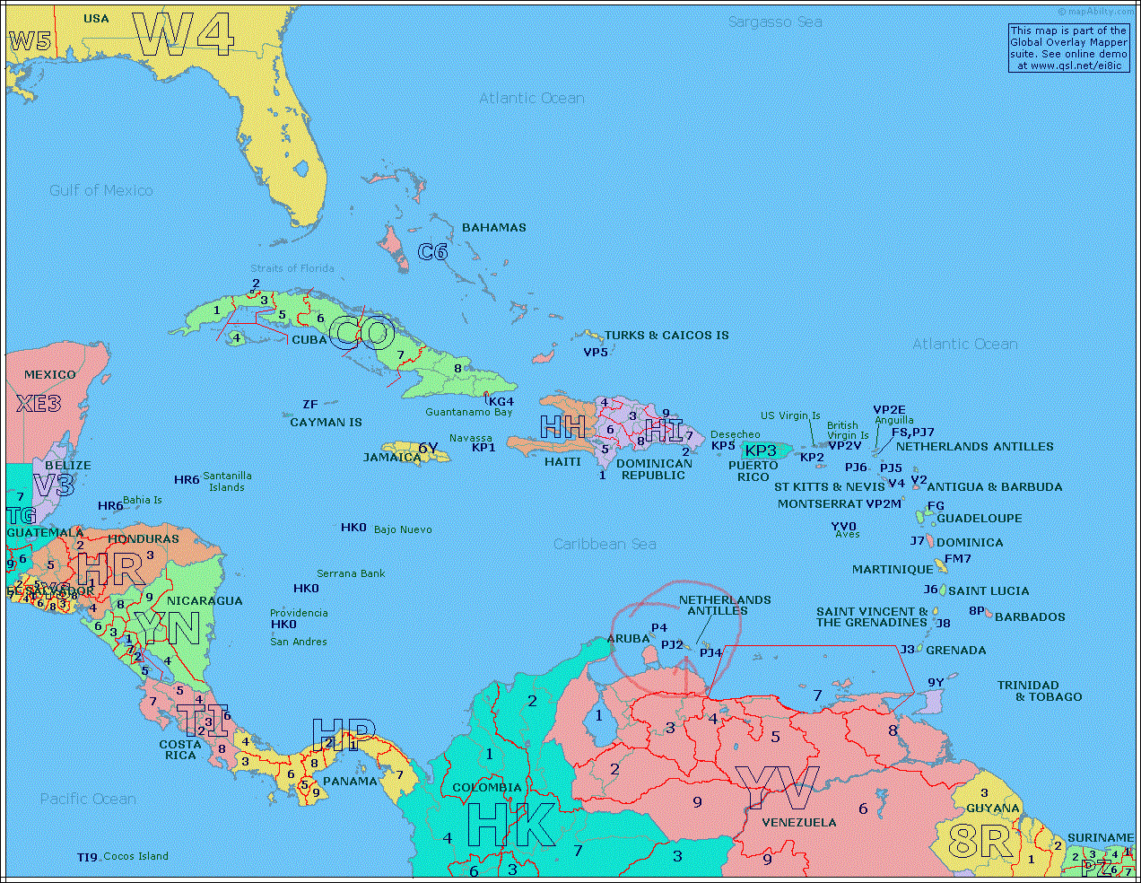 Caribbean Map TravelsFinders Com