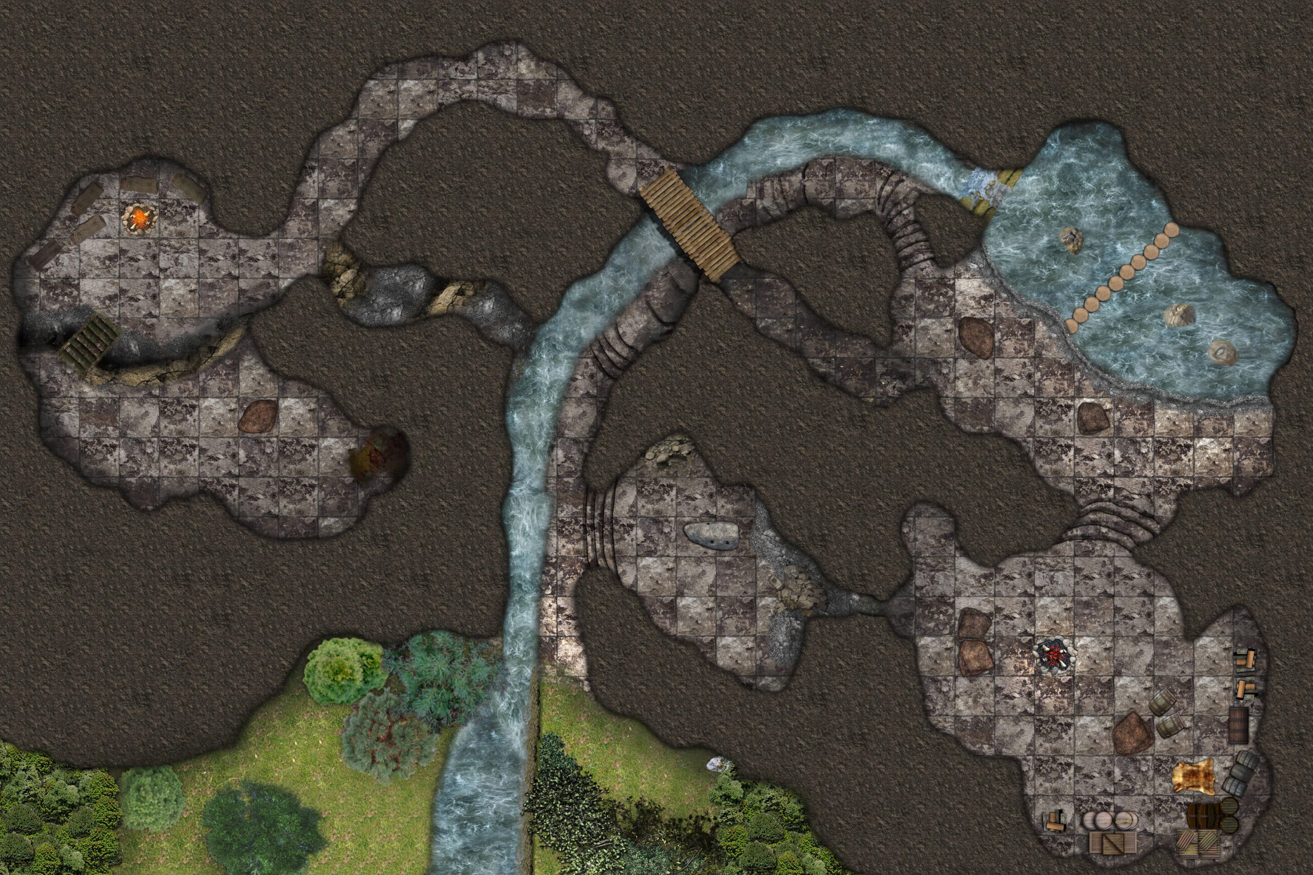 Cave Battle Map Lost Mines Of Phandelver Dnd World Map Dungeon Maps