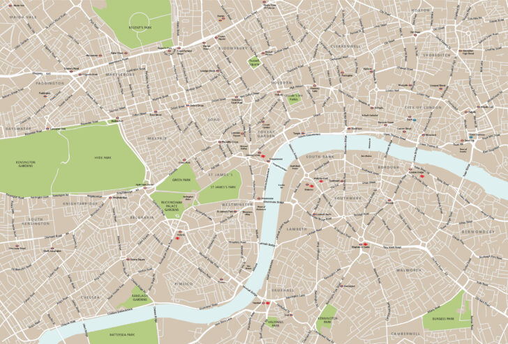 Print A4 Map Of Central London