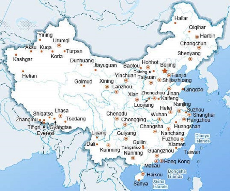 China Map Map Of Chinese Provinces And Major Cities