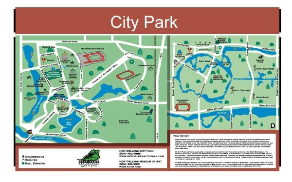 City Park Map New Orleans City Park New Orleans City Park City City