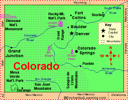 Colorado Facts Map And State Symbols EnchantedLearning