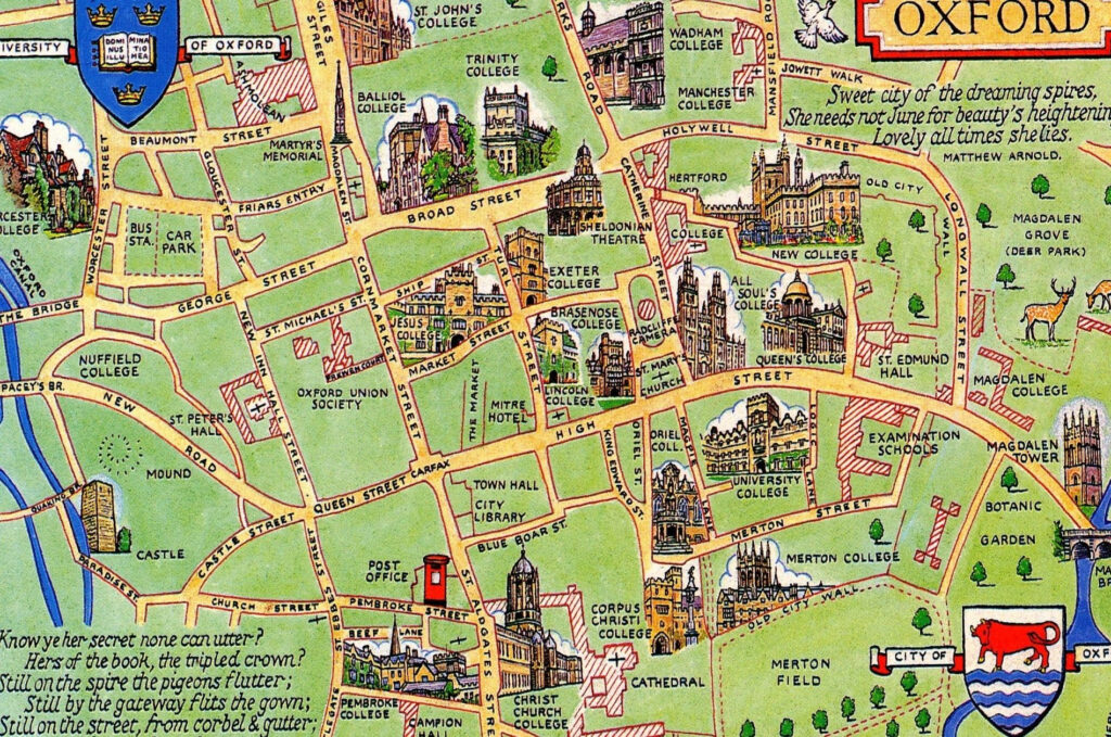 tourist map oxford