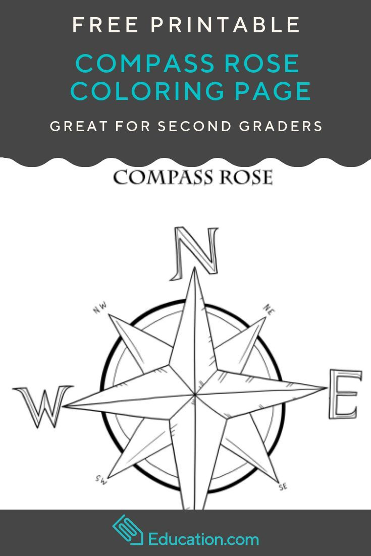 Compass Rose Worksheet Education Compass Rose Rose Coloring 