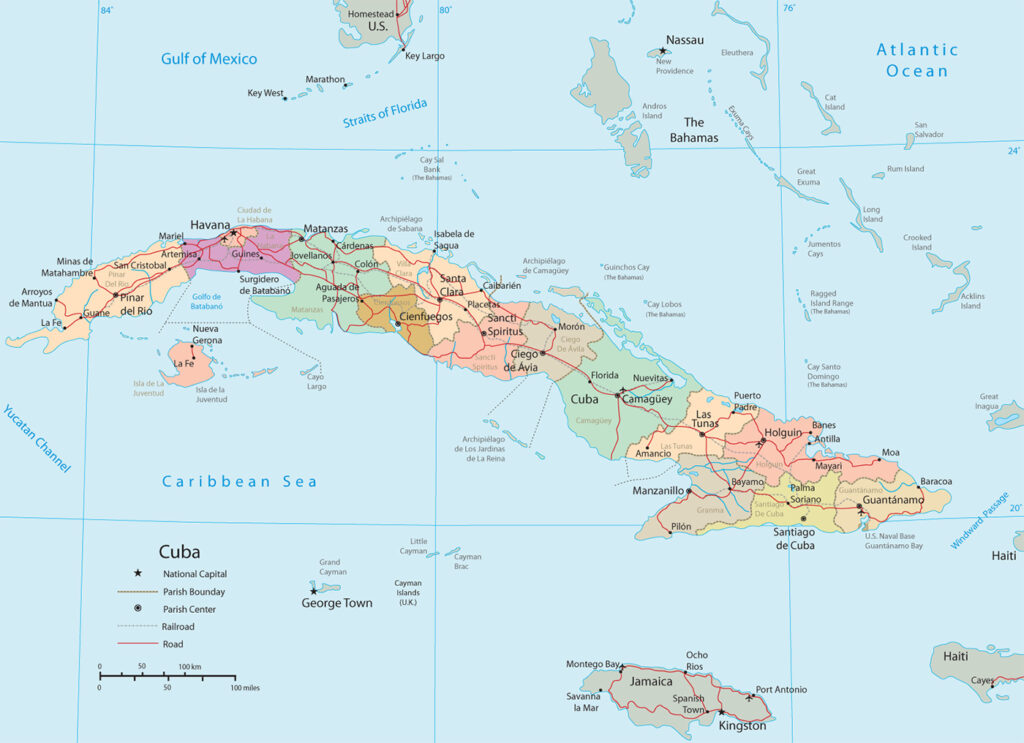 Cuba Maps Printable Maps Of Cuba For Download 1024x743 