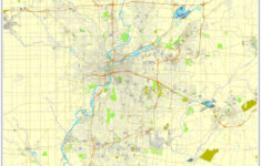 dayton ohio printable map vector city plan editable adobe illustrator Dayton Ohio Printable Map Vector City Plan Editable Adobe Illustrator