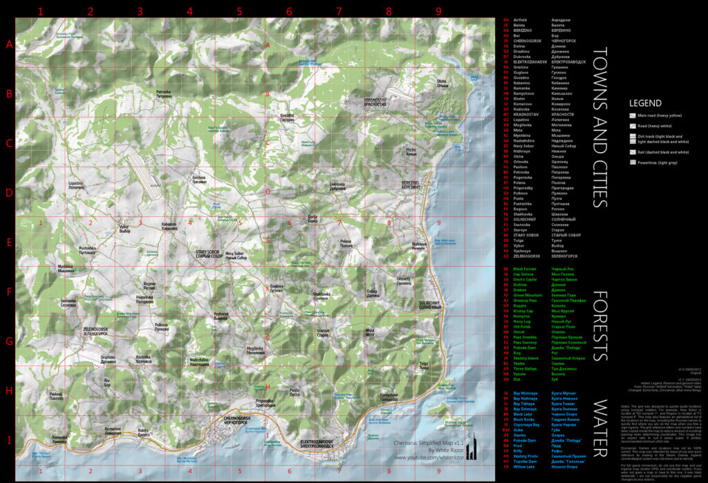 DayZ Standalone Chernarus Map Orcz The Video Games Wiki Adams Printable Map