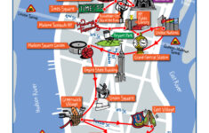 detailed map of most popular tourist attractions of manhattan nyc Detailed Map Of Most Popular Tourist Attractions Of Manhattan NYC