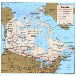 Detailed Political Map Of Canada With Administrative Divisions Roads