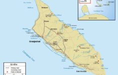 Detailed Road Map Of Aruba Aruba Detailed Road Map Vidiani