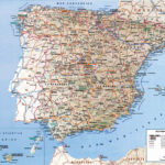 Detailed Road Map Of Spain Spain Detailed Road Map Vidiani