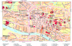 Detailed Tourist Map Of Glasgow City Center Glasgow United Kingdom
