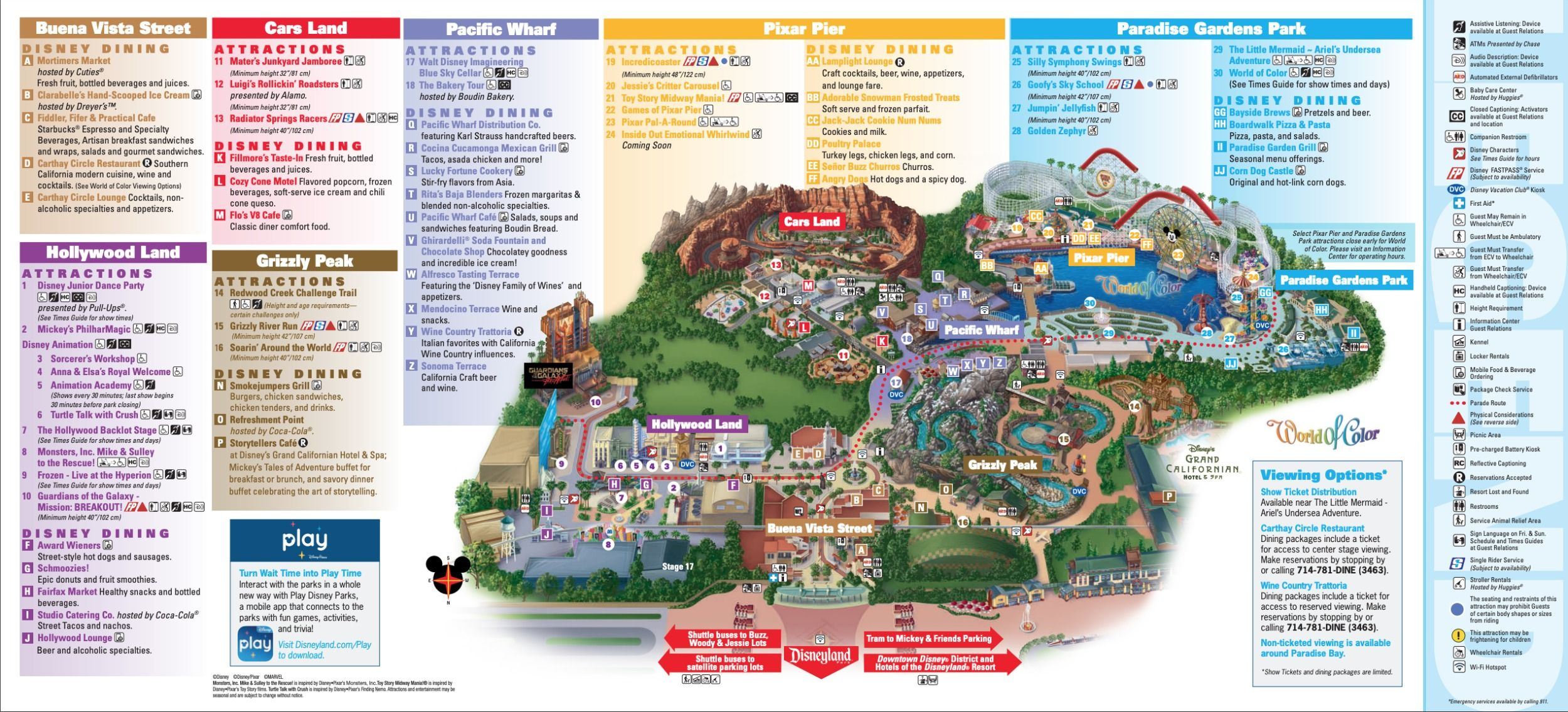 Disneyland Park Map In California Map Of Disneyland Disneyland Map 