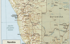 Download Free Namibia Maps Pertaining To Printable Road Map Of Namibia