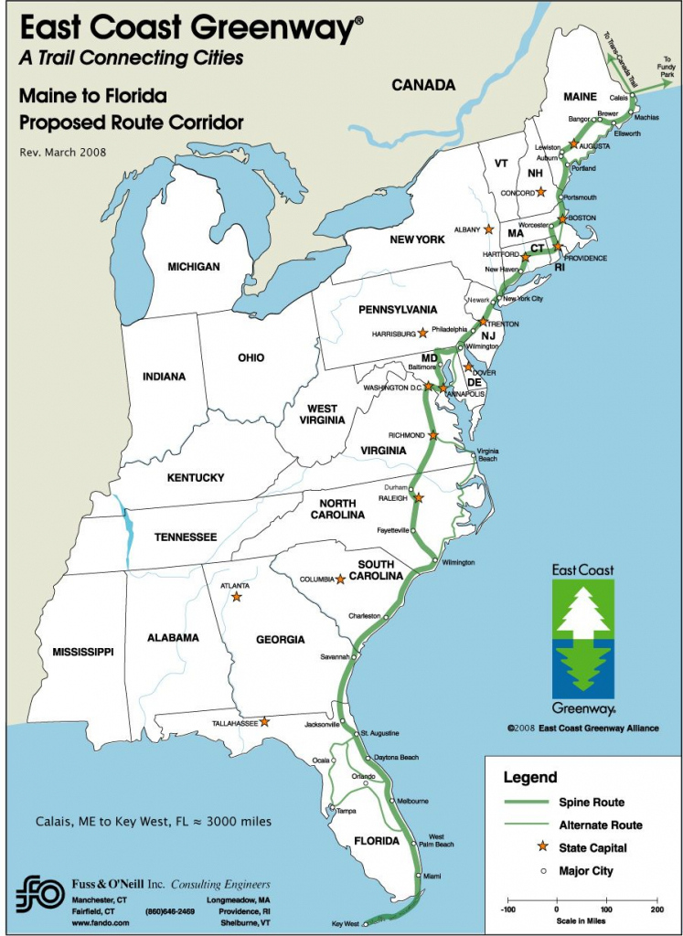 East Coast Of The United States Free Map Free Blank Map Free Inside 