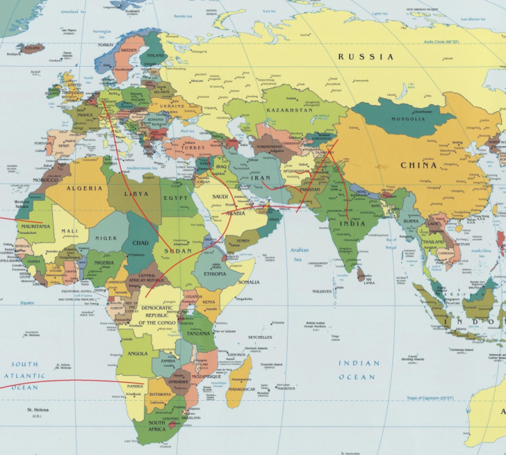 Printable Eastern Hemisphere Map