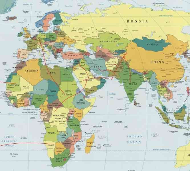 Eastern Hemisphere World Political Map Map World