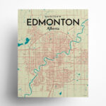 Edmonton City Map Art Print Wall Decor OurPoster