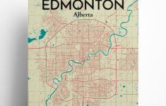 Edmonton City Map Art Print Wall Decor OurPoster