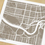 Edmonton Map Hand Drawn Map Print Of Edmonton Alberta By SaltyLyon