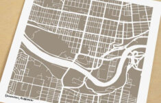 Edmonton Map Hand Drawn Map Print Of Edmonton Alberta By SaltyLyon