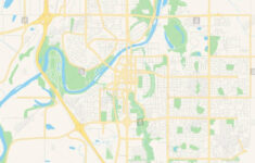 Empty Vector Map Of Red Deer Alberta Canada Printable Road Map