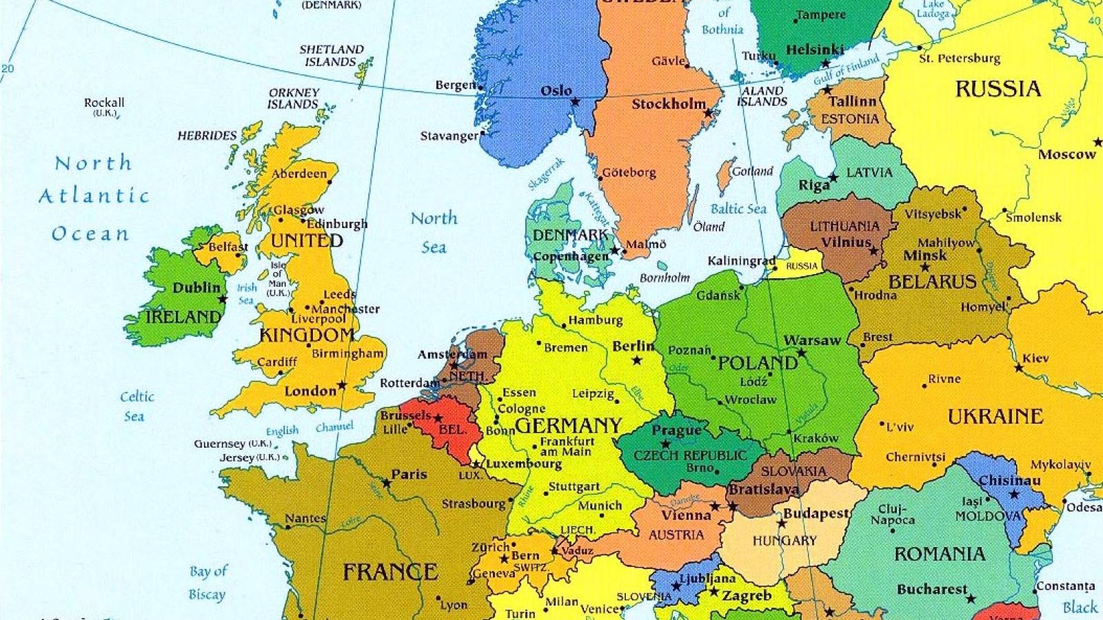 Europe Cities Tourist Map Oppidan Library